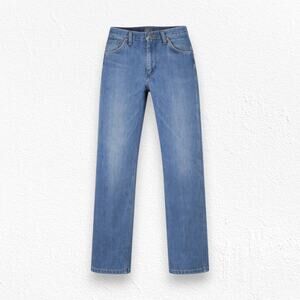 Vintage 70s Wrangler 910 Faded Blue Straight Leg Jeans USA Made Size 28 x 31
